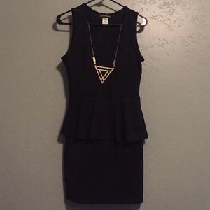 Black Peplum dress Sz Large